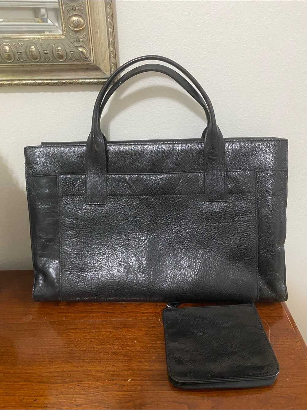 Wilsons Leather Pelle Studio Women’s Black Large Business Briefcase Work Bag